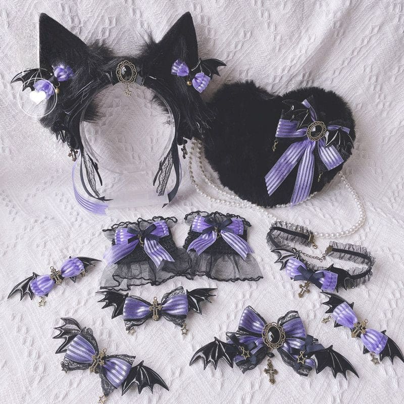 Batty Kitty Purple and Black Accessories ON1516