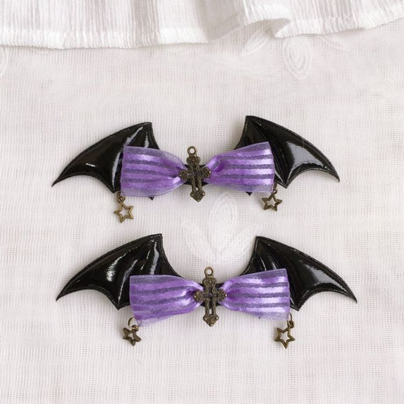 Batty Kitty Purple and Black Accessories ON1516 - Wings