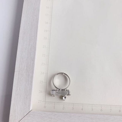 Bead Bracelet / Ring - V-85 - Ring - Silver / One Size