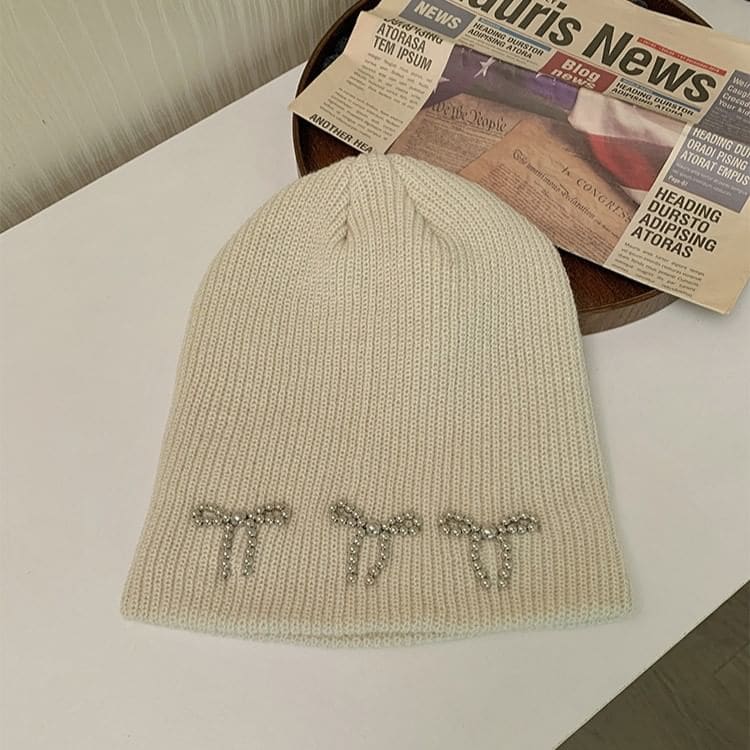 Beaded Ribbon Beanie