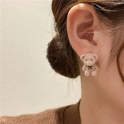 Kawaii Aesthetic Y2K Cute Fairy Bear and Rabbit Earrings MK Kawaii Store