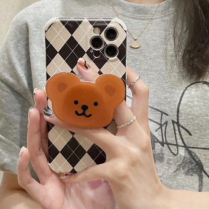 Bear Argyle iPhone Case - IPhone Case