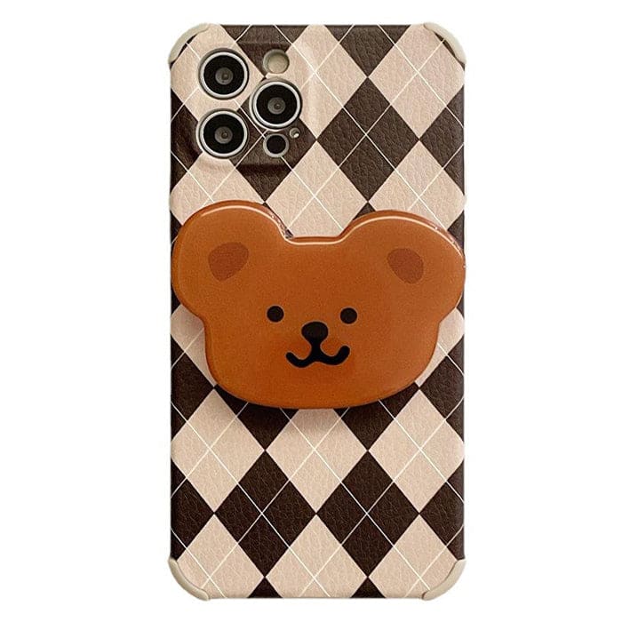 Bear Argyle iPhone Case - IPhone Case