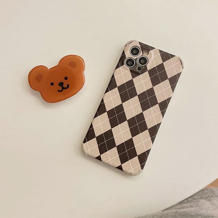 Bear Argyle iPhone Case - IPhone Case