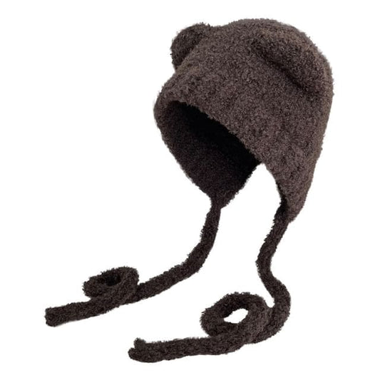 Bear Ear Chenille Trapper Hat