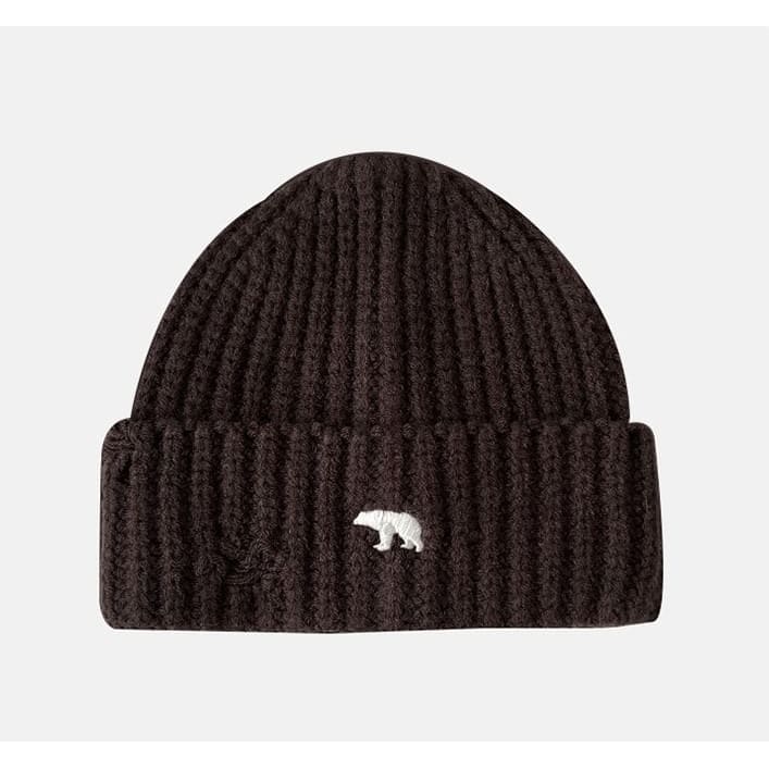 Bear Embroidered Knit Beanie