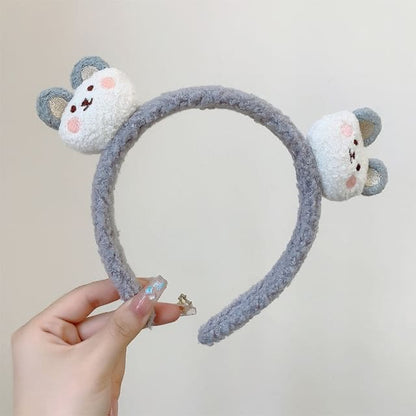 Bear Fleece Headband - Headband - Gray / One Size