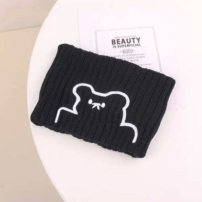 Bear Knit Headband - HM1013 - Black / One Size