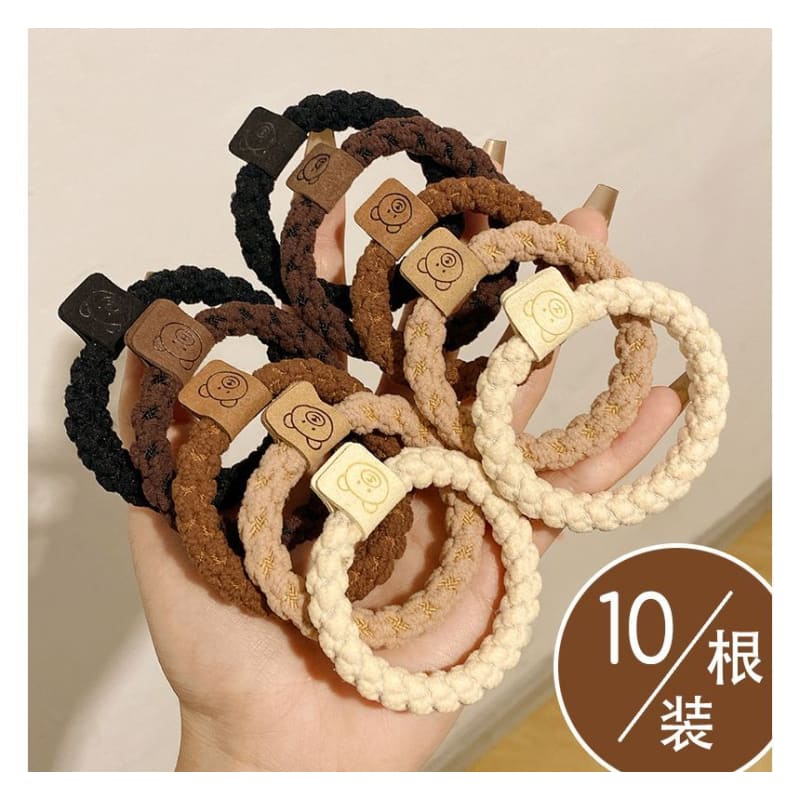 Bear Label Applique Hair Tie / Set