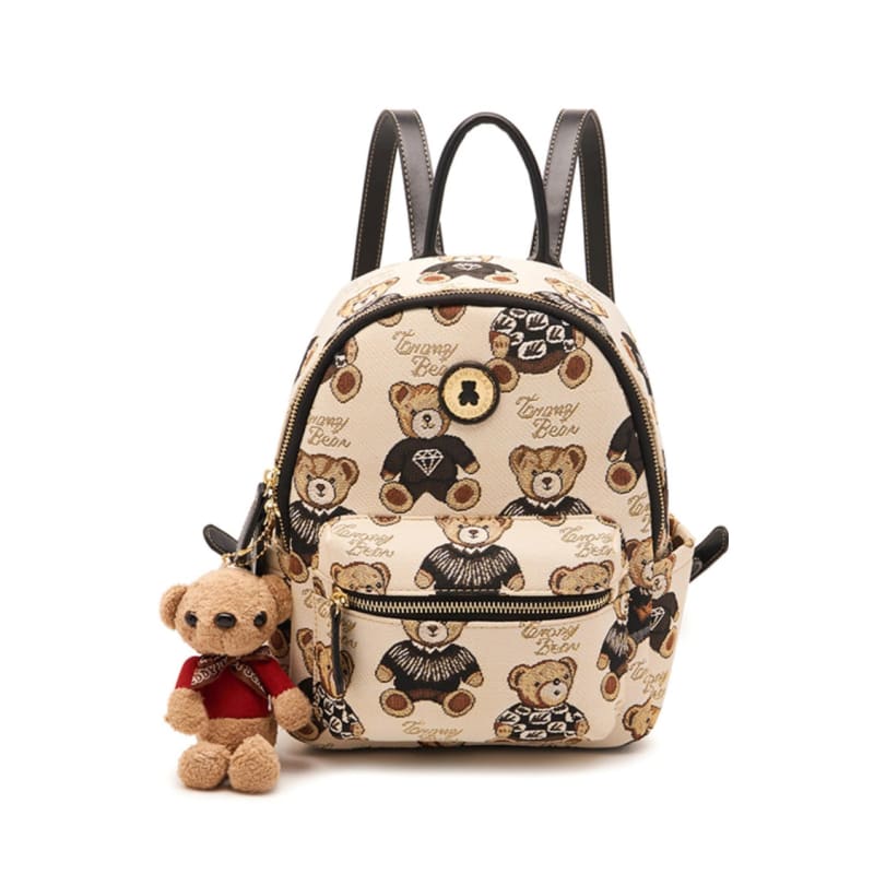 Bear Print Lolita Backpack - One-Size / Ivory