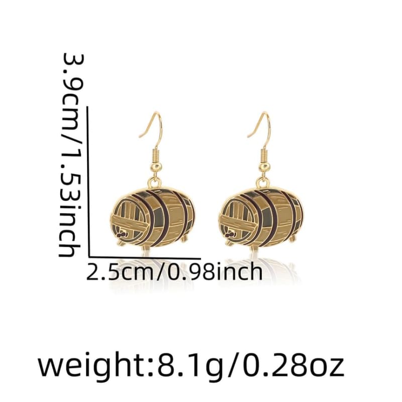 Beer Alloy Drop Earring