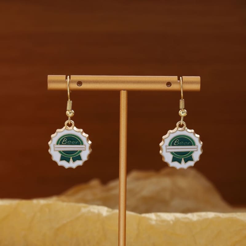 Beer Alloy Drop Earring