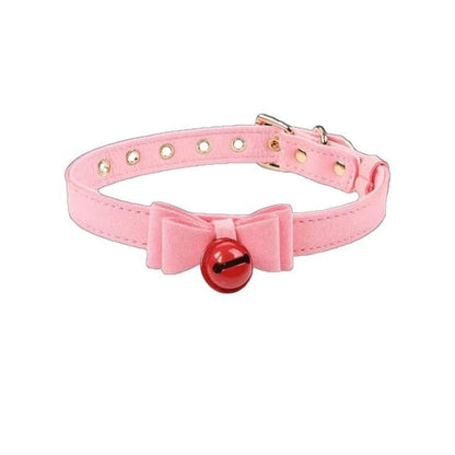 Bell Choker / Chain - Choker - Red Bell - Pink / One Size