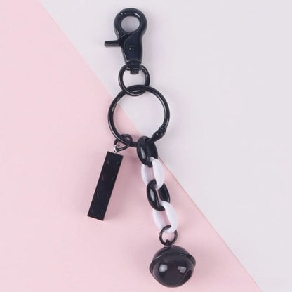 Bell Toy Block Bag Charm Keyring - Q441-1 - Bell - Black