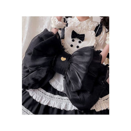 Big Black Bowknot Lolita Backpack