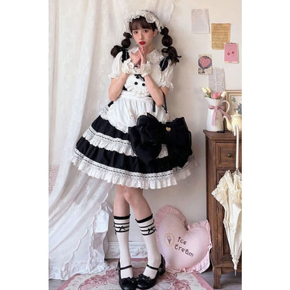 Big Black Bowknot Lolita Backpack