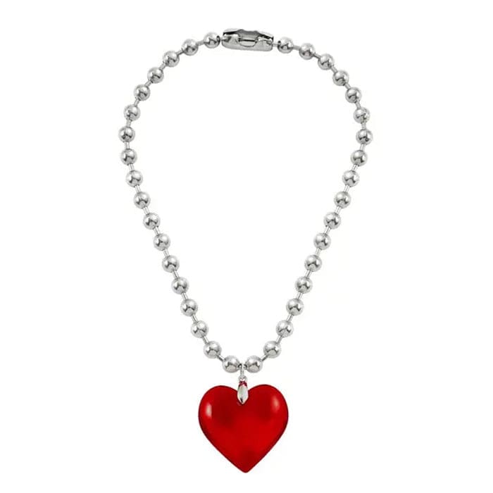 Big Heart Pendant Necklace - Standart / Red - Necklace