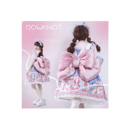 Big Pink Bowknot Lolita Backpack