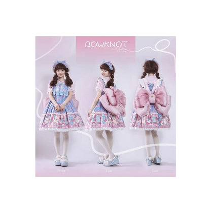 Big Pink Bowknot Lolita Backpack