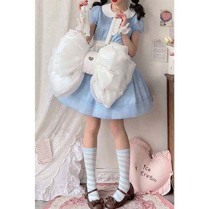 Big White Bowknot Lolita Backpack