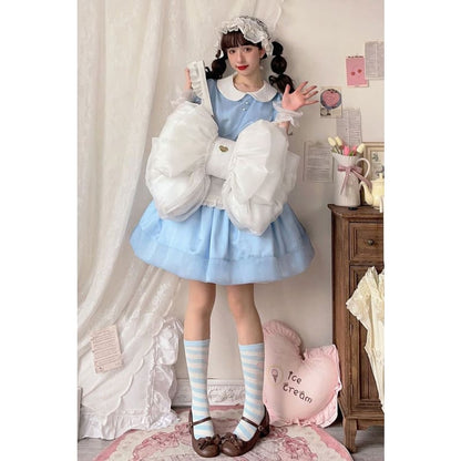 Big White Bowknot Lolita Backpack