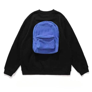 Black 3D Pop-up Bag Sweatshirt - Black / M