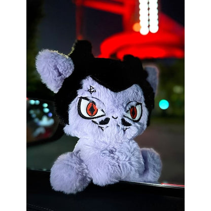 Black and Purple Gothic Plushie - Black & Purple / Free Size