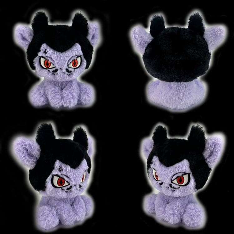 Black and Purple Gothic Plushie - Black & Purple / Free Size