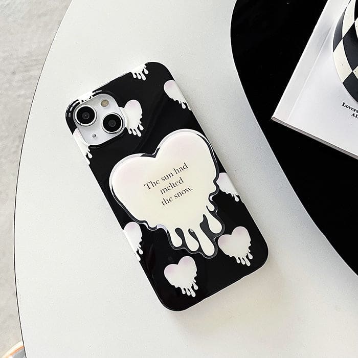 Black and White Heart iPhone Case - IPhone Case