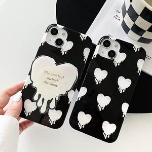 Black and White Heart iPhone Case - IPhone Case
