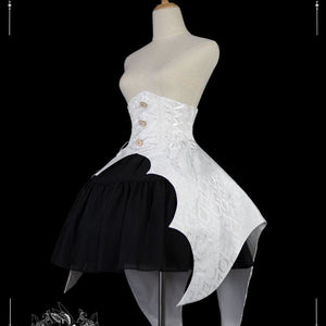 Black Bat Wings Corset Lolita ON1036 - White (version