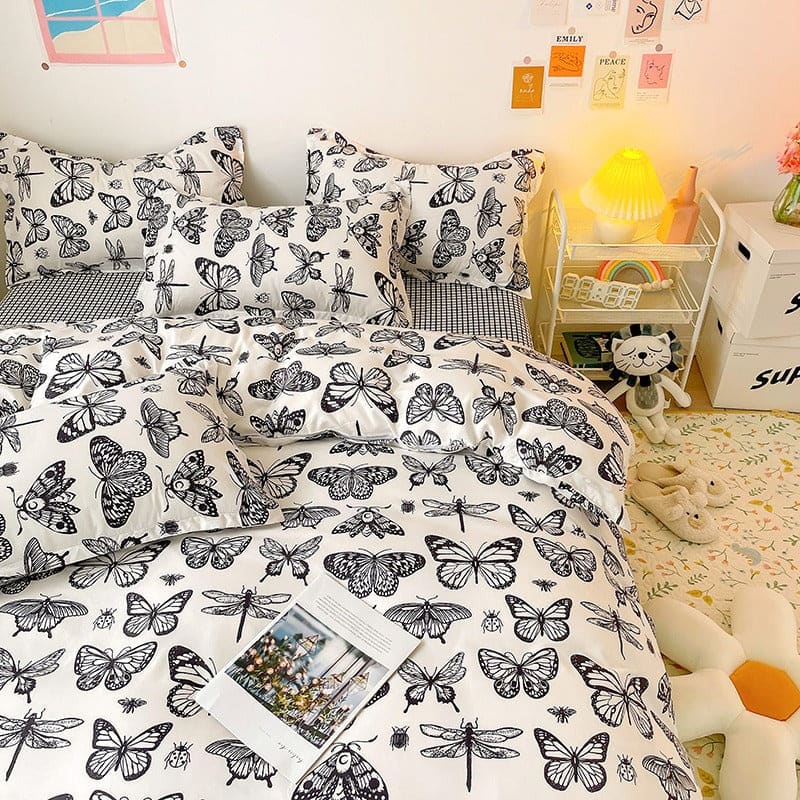 Black Butterfly Bedding Set - Bedding Set