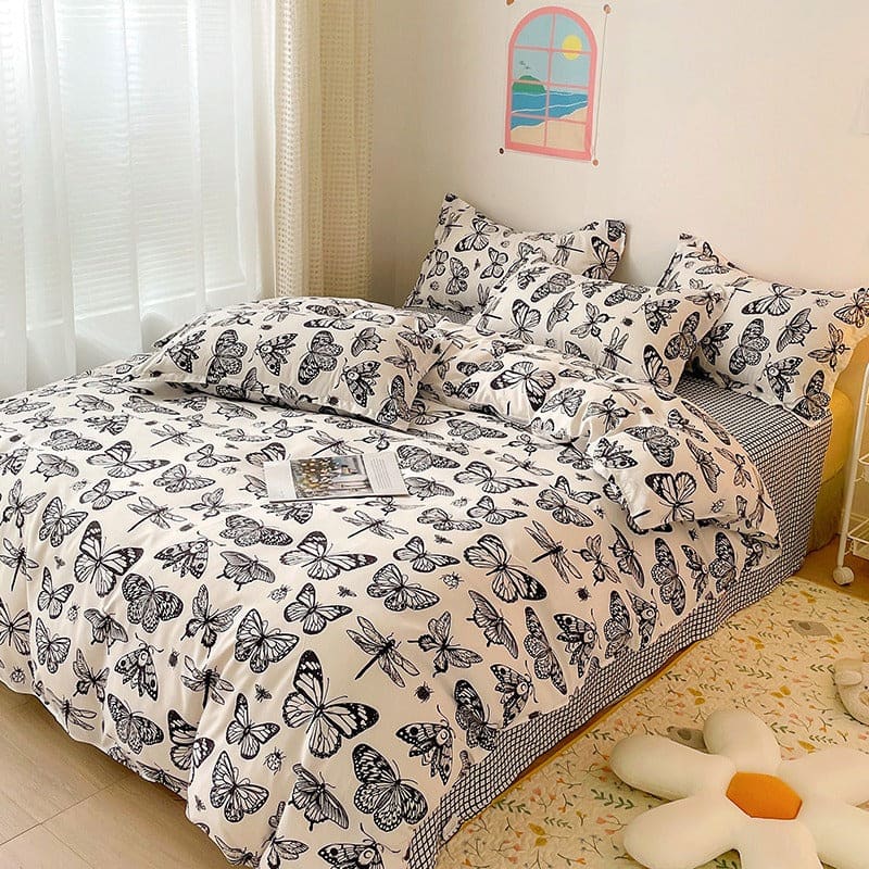 Black Butterfly Bedding Set - Bedding Set