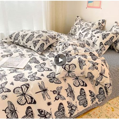 Black Butterfly Bedding Set - Bedding Set