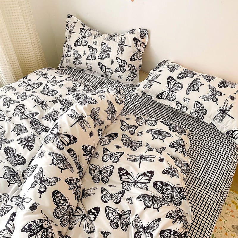 Black Butterfly Bedding Set - Bedding Set