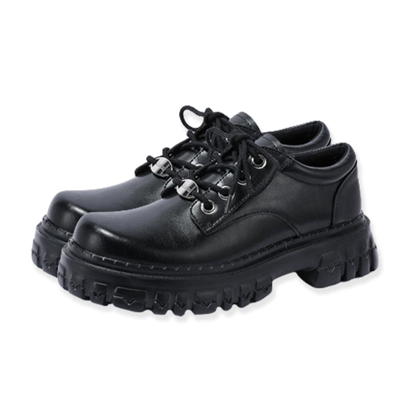 Black Chunky JK Mary Janes Shoes - Black 1 / 34