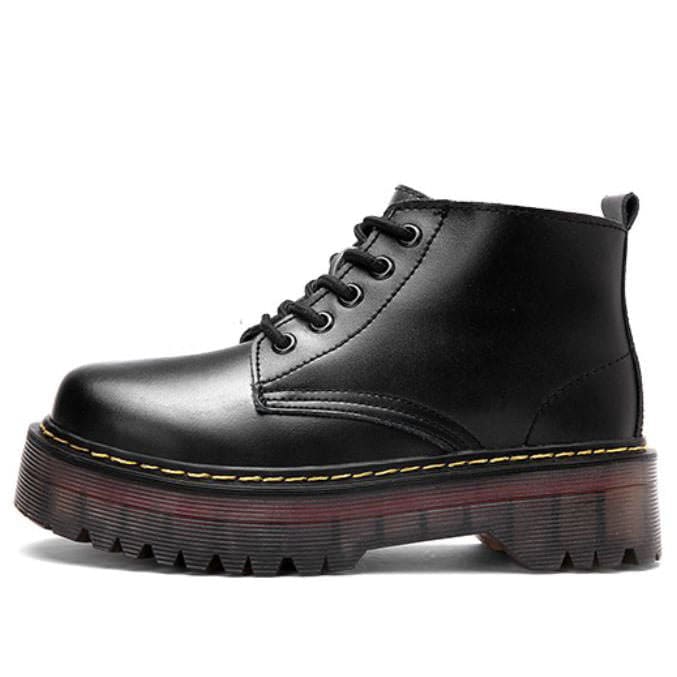 Black High Platform Boots - Sneakers