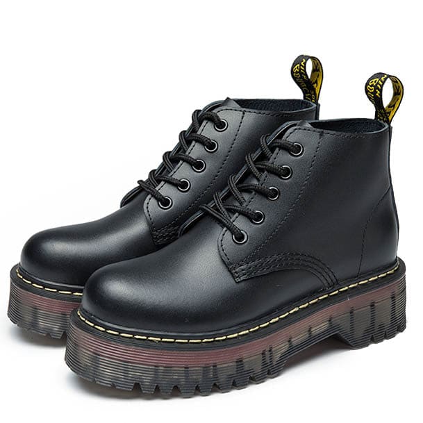 Black High Platform Boots - Sneakers