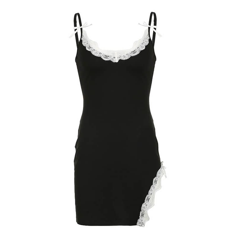 Black Lace Cami Dress - Dresses