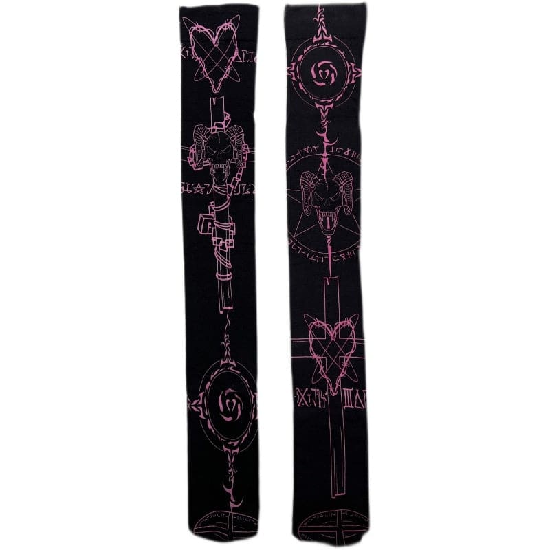 Black Pink Devil Summon Stockings ON829 - F