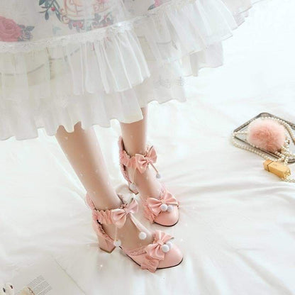 Black/Pink/White Fashion Kawaii Lolita High Heeled Cute