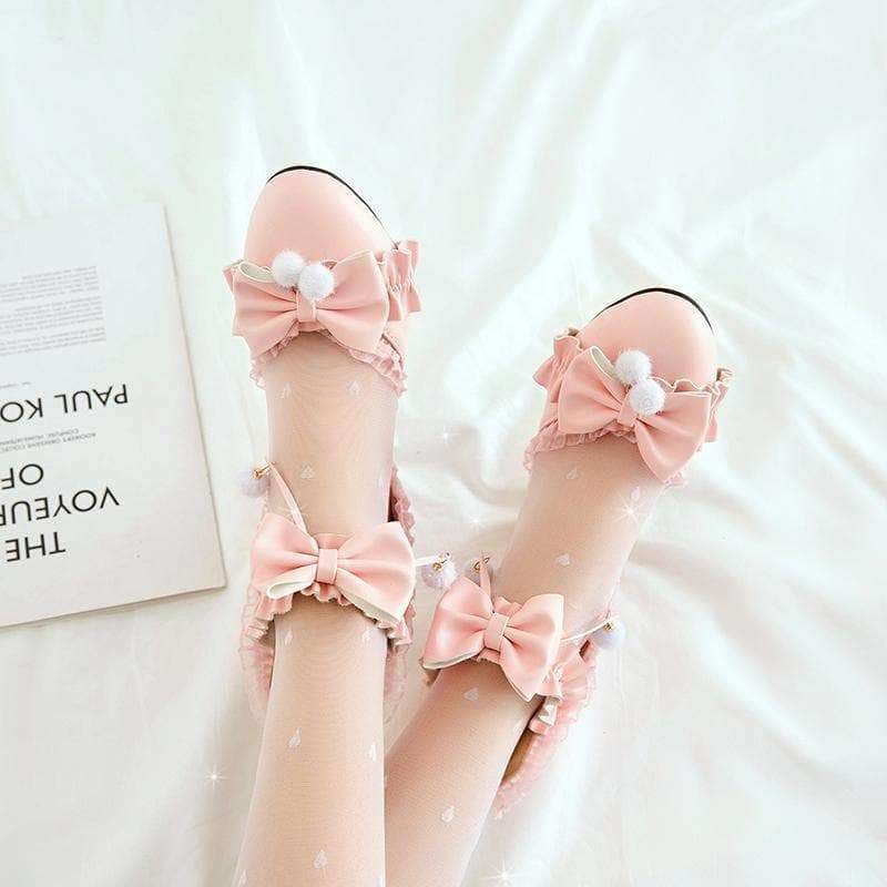 Black/Pink/White Fashion Kawaii Lolita High Heeled Cute