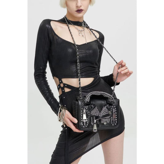 Black Punk Rivet Bag - One-Size / Black