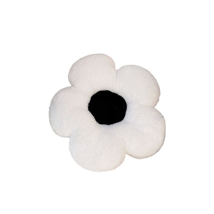 Black White Flower Pillow - Pillow