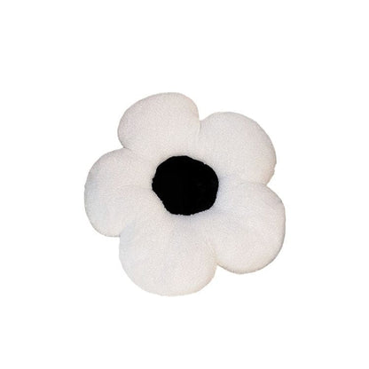 Black White Flower Pillow - Pillow