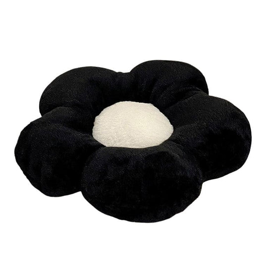 Black White Flower Pillow - S / Black - Pillow