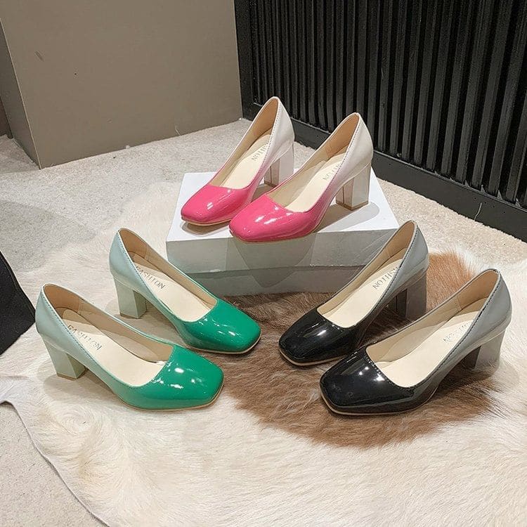 Block Heel Gradient Pumps