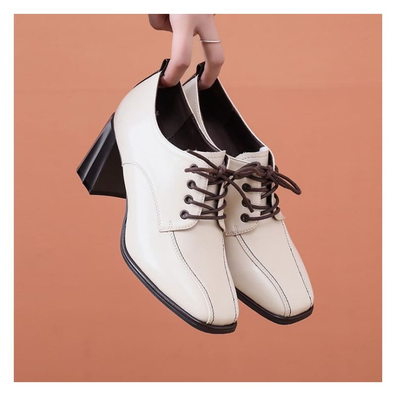 Block Heel Lace Ups