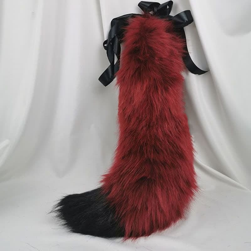 Bloody Wolf Ears Tail Headband Accessory - Tail / One Size