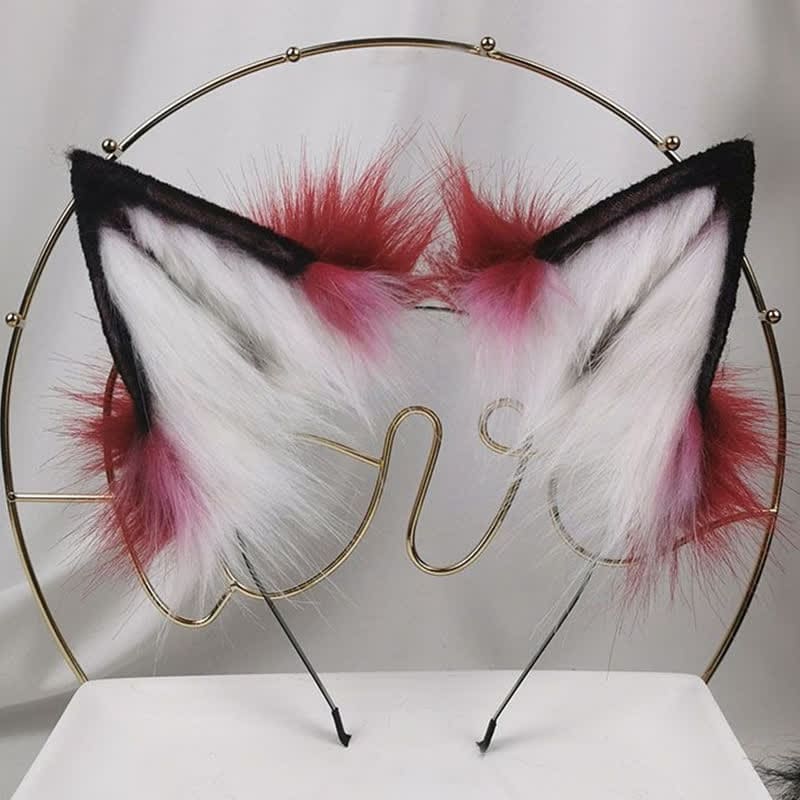 Bloody Wolf Ears Tail Headband Accessory - Ears / One Size